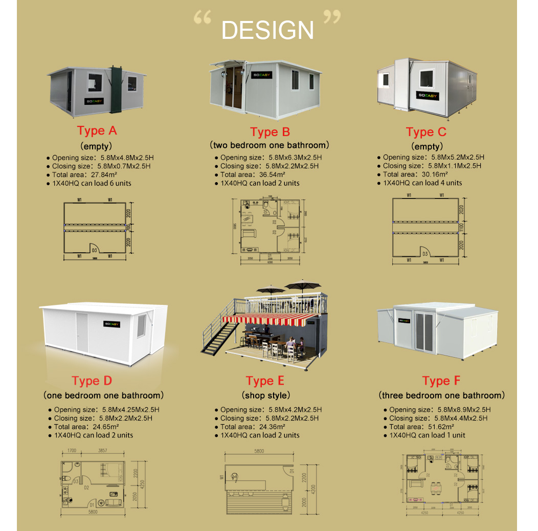 Conception de maison de conteneur extensible