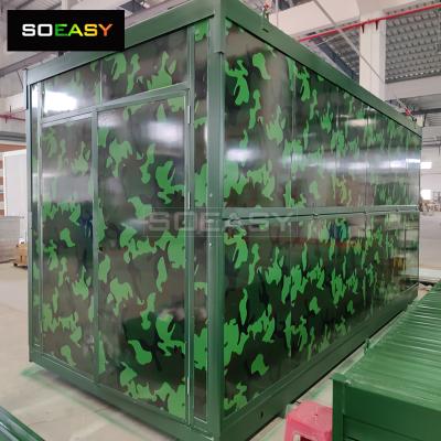 Maison de conteneur pliable de couleur verte militaire personnalisée pour le stockage