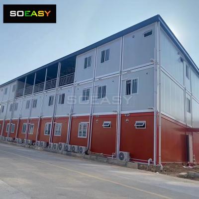 Make In Construction Site Living Container Home Flat Pack Prefab Container House Mobile Container Office