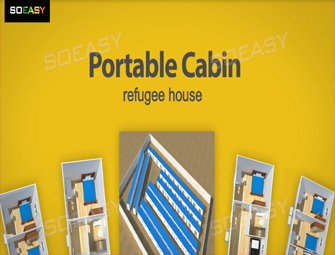 Logement de réfugiés de cabine portable préfabriqué SOEASY pour l'ukraine

