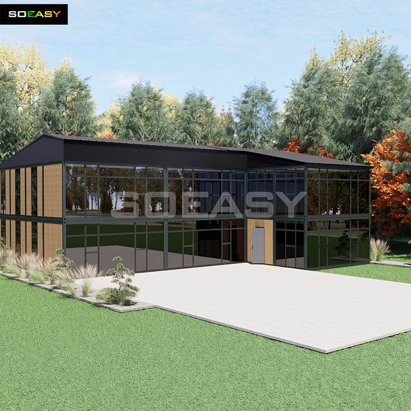 Complexe modulaire de bureaux et d'expositions à deux étages en Serbie